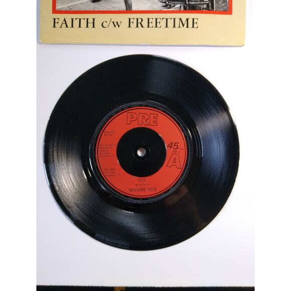 Manicured Noise Faith c/w Freetime 7" Record Post-Punk New Wave 1980 PRE 006 - Picture 3 of 4